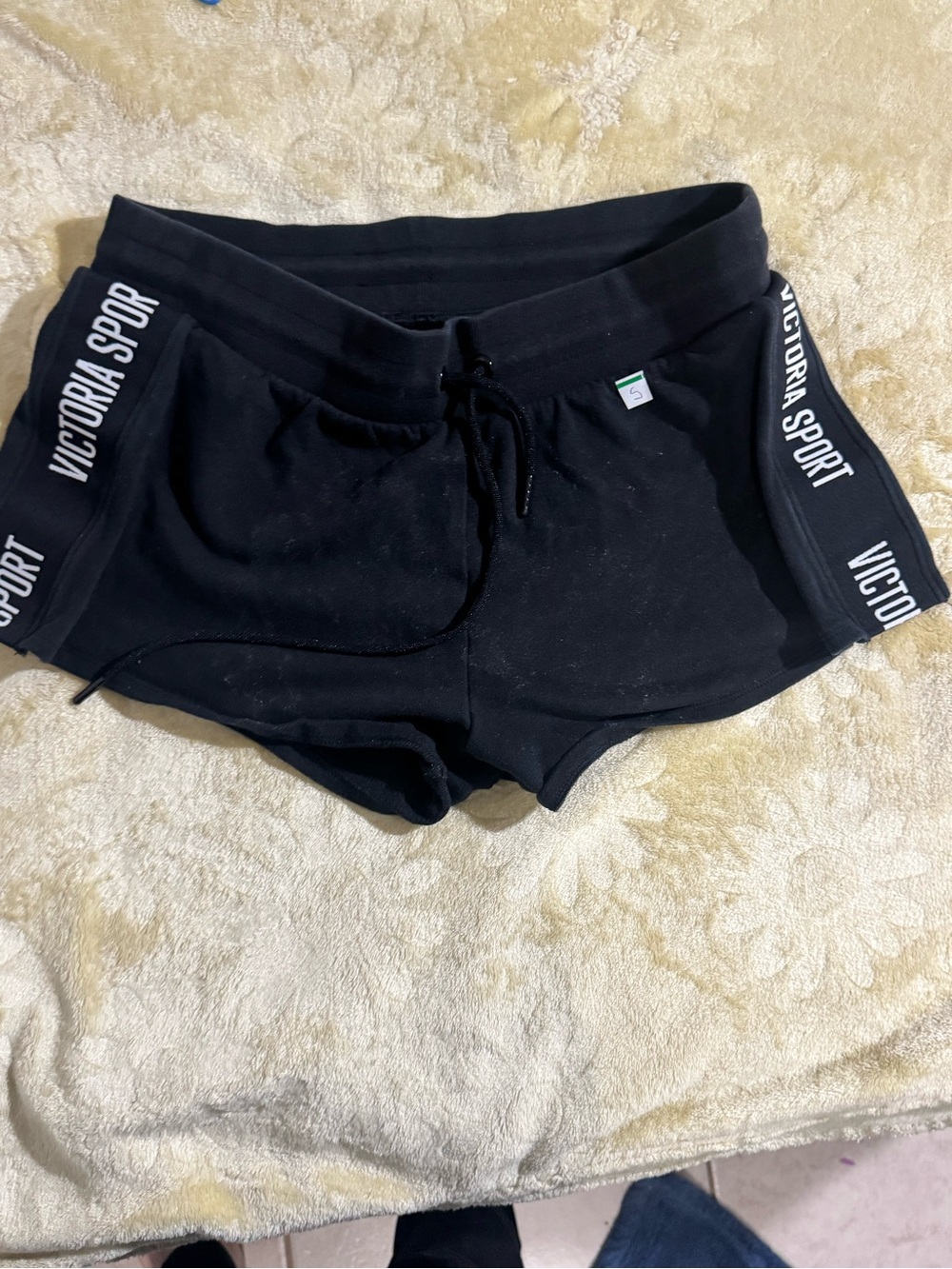 Victoria Sport Black Women's Athletic Shorts with Side Logo